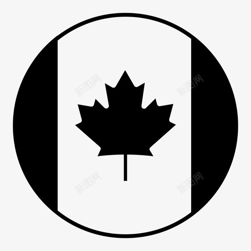 加拿大国旗树叶枫木图标svg_新图网 https://ixintu.com 世界国旗圆形雕文 加拿大国旗 枫木 树叶