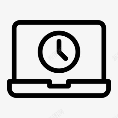 笔记本电脑时钟提醒时间表图标图标