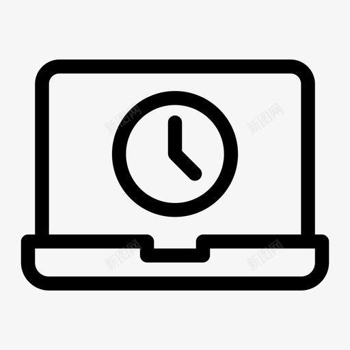 笔记本电脑时钟提醒时间表图标svg_新图网 https://ixintu.com 提醒 时间 时间表 秒表 笔记本电脑时钟 计时器 闹钟