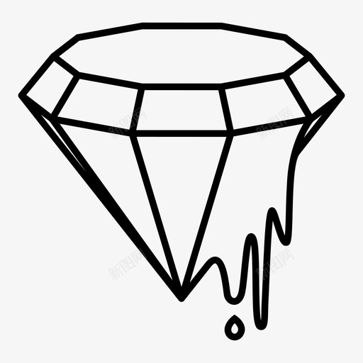 熔化的钻石辉煌毁灭图标svg_新图网 https://ixintu.com 宝石 毁灭 熔化的钻石 辉煌