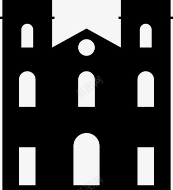 圣路易斯大教堂非洲建筑图标图标