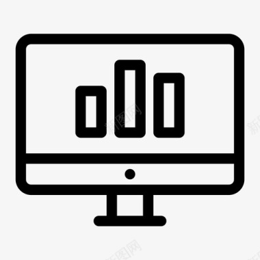 条形图监视器计算机屏幕监视器dekstop图标图标