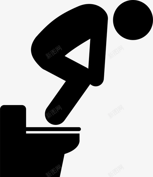男人站着碗脏图标svg_新图网 https://ixintu.com 厕所 厕所标志 男人站着 碗 脏