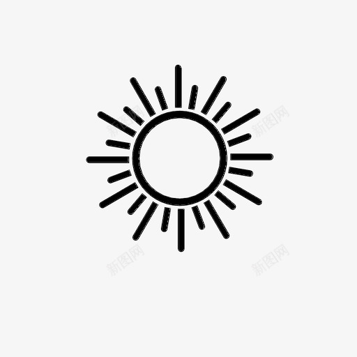 太阳能源热量图标svg_新图网 https://ixintu.com 夏天 太阳 形状 热量 能源