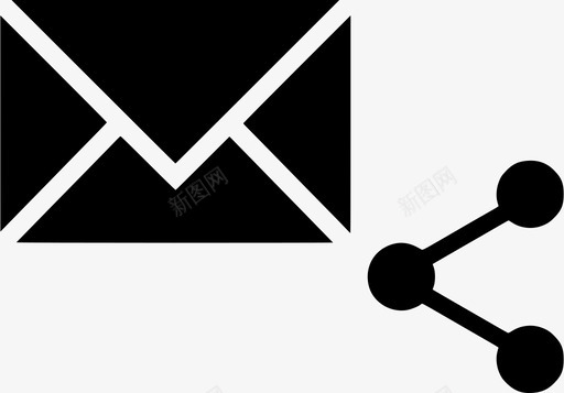 电子邮件共享连接消息图标图标