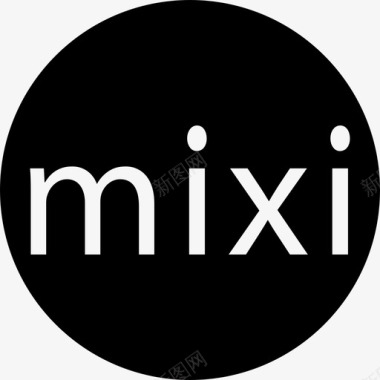 Mixi徽标社交社交图标圆形图标