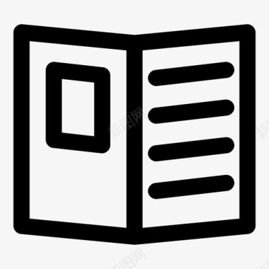 小册子广告传单图标图标