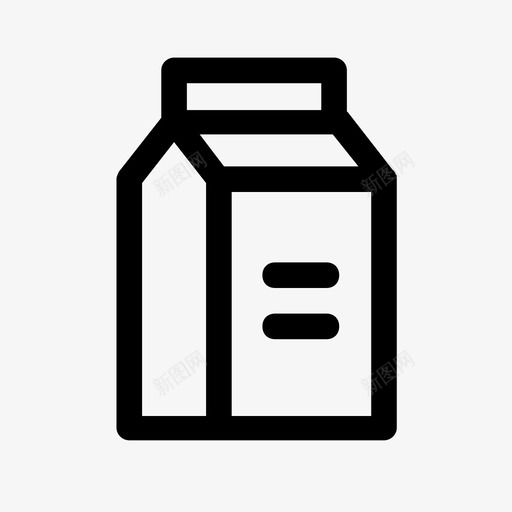 牛奶食品牛奶盒图标svg_新图网 https://ixintu.com 牛奶 牛奶包装 牛奶盒 超市 食品