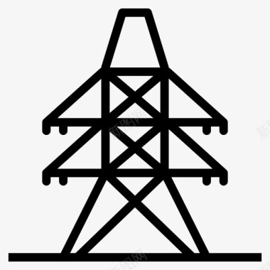 电力线井架电力图标图标