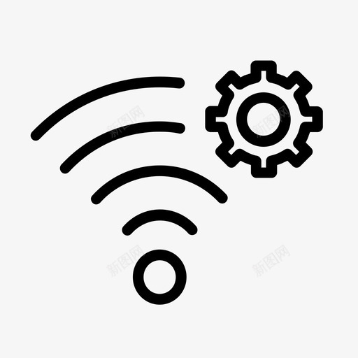 wifi设置预设设置图标svg_新图网 https://ixintu.com wifi设置 设置 预设