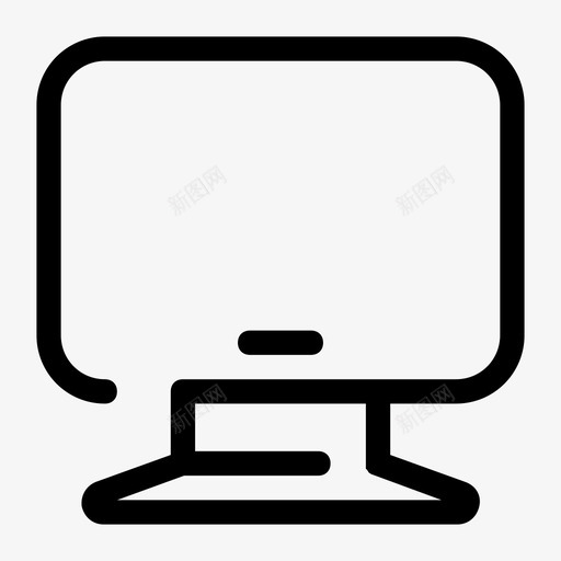 电脑桌面显示器图标svg_新图网 https://ixintu.com 商店界面轮廓图标 屏幕 显示器 桌面 电脑 联想电脑