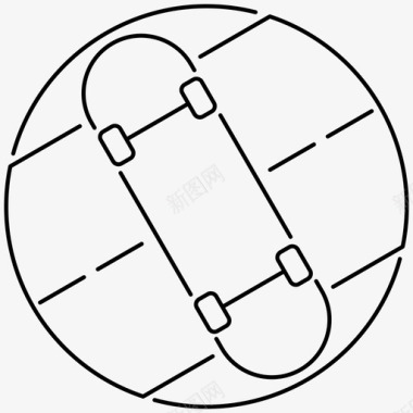 滑板滑板运动系列图标图标