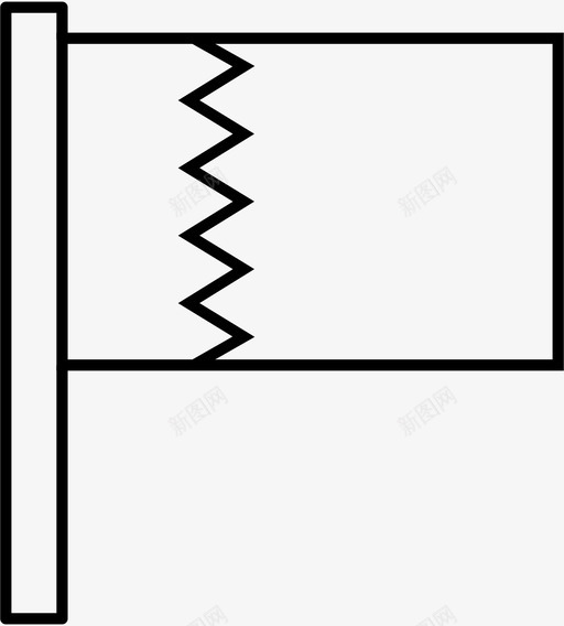 巴林亚洲国家图标svg_新图网 https://ixintu.com 世界国旗轮廓 亚洲 国家 国旗 巴林