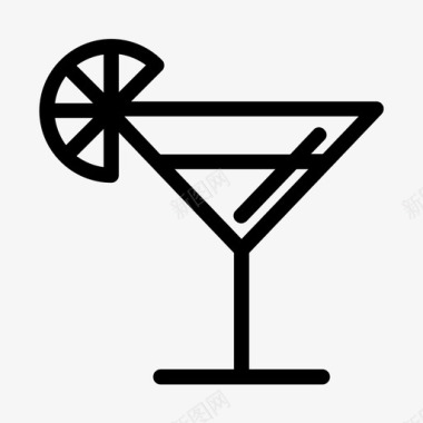 鸡尾酒酒精杯子图标图标