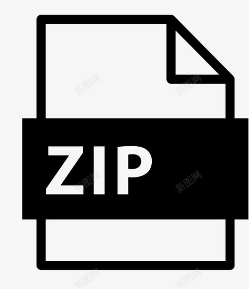 zip文件扩展名名称图标svg_新图网 https://ixintu.com zip文件 名称 扩展名 文件扩展名 类型