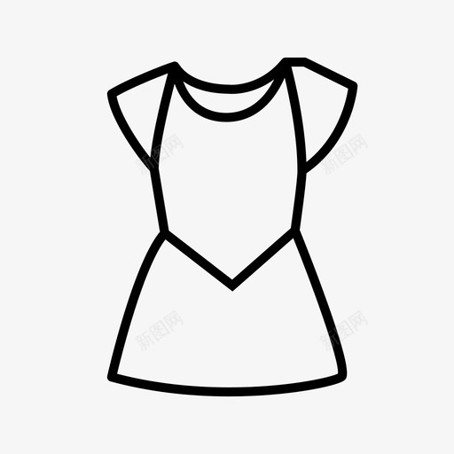 儿童服装女孩服装连体衣图标svg_新图网 https://ixintu.com 儿童服装 套装 女孩服装 衣服 连体衣