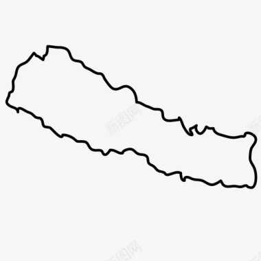 尼泊尔国家地理图标图标