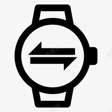 smartwatch传输数据箭头连接图标图标