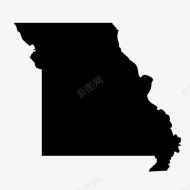 密苏里州地图学地理图标图标