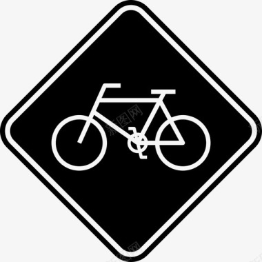自行车路标自行车停车场图标图标