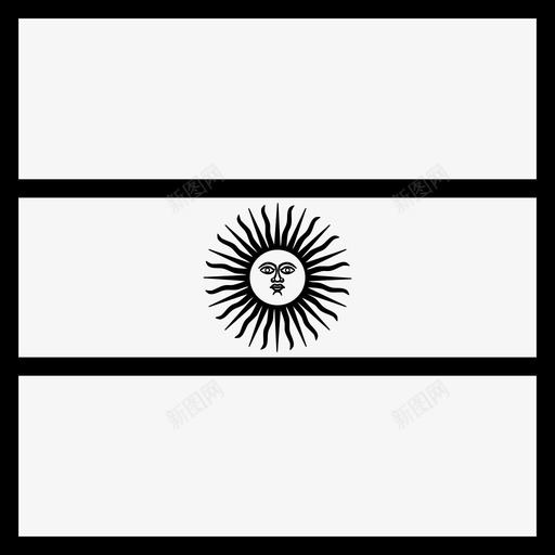阿根廷国家国旗图标svg_新图网 https://ixintu.com 世界广场旗帜轮廓 南美 国家 国旗 阿根廷