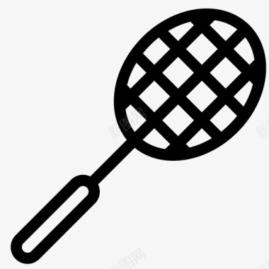 球拍羽毛球娱乐图标图标