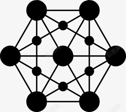 节点连接网络图标图标