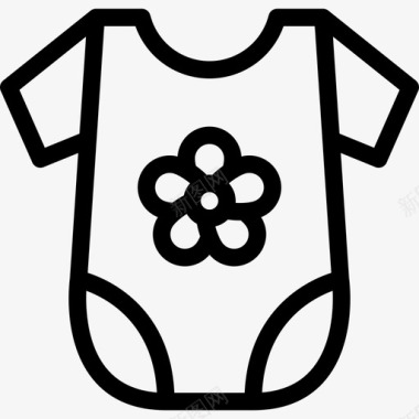 婴儿连体衣儿童童年图标图标