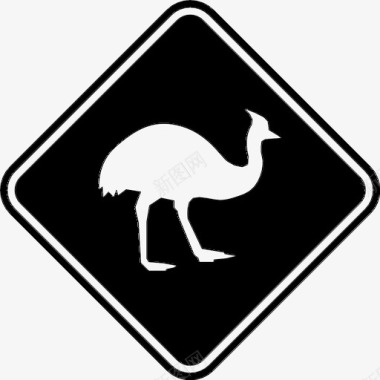 emu路标动物十字路口图标图标