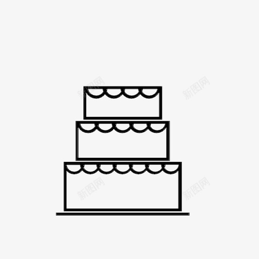 婚礼蛋糕甜点食物图标svg_新图网 https://ixintu.com 婚礼蛋糕 甜点 食物