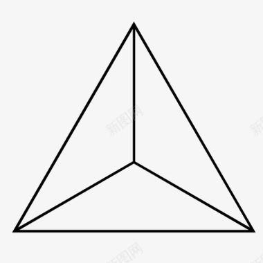 四面体火几何学图标图标