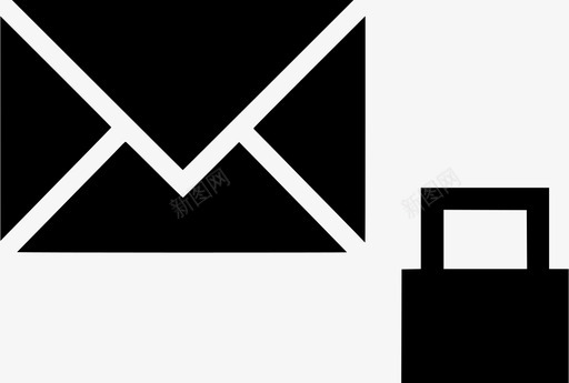 电子邮件安全已锁定邮件图标图标