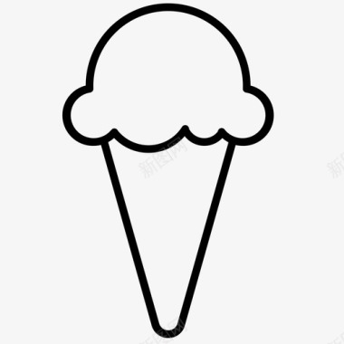 冰淇淋蛋卷夏天图标图标
