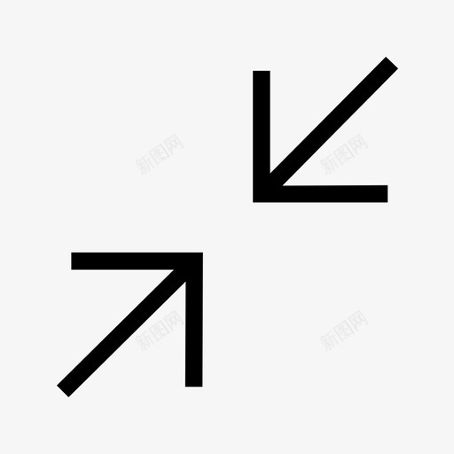 箭头收缩最小化收缩图标svg_新图网 https://ixintu.com fa薄变体 收缩 更小 最小化 箭头收缩