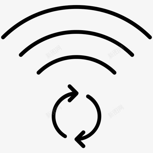 重新加载连接互联网刷新图标svg_新图网 https://ixintu.com wifi 互联网 刷新 无线 美味pc 重新加载连接