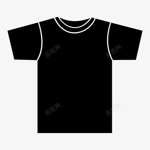 短袖纯色T恤图标svg_新图网 https://ixintu.com 短袖纯色T恤