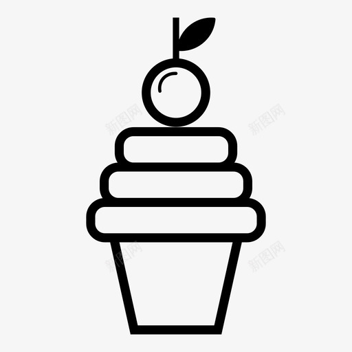 纸杯蛋糕浆果甜点图标svg_新图网 https://ixintu.com 松饼 浆果 甜品 甜点 纸杯蛋糕 食物