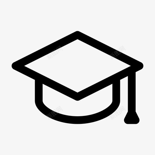 毕业帽学位学历图标svg_新图网 https://ixintu.com 学位 学历 毕业 毕业帽 砂浆板 纯线条