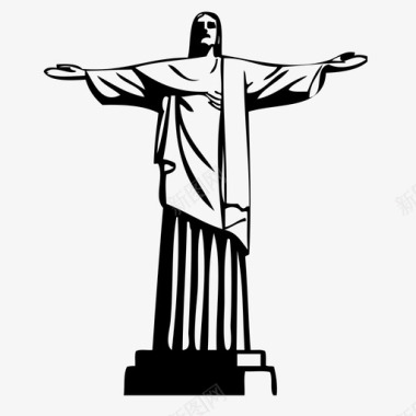 基督线巴西基督救赎者图标图标