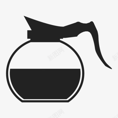 咖啡壶早餐可乐图标图标