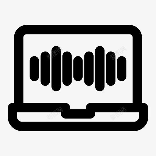 笔记本电脑声波测量多媒体图标svg_新图网 https://ixintu.com 多媒体 波 测量 笔记本电脑声波 音效条 音量