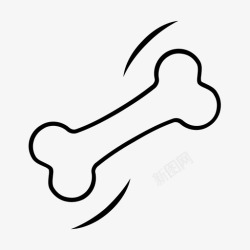 扔狗去拿骨头狗宠物图标高清图片
