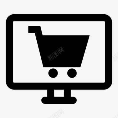 监控购物车电子商务在线商店图标图标
