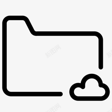 文件夹云数据驱动器图标图标