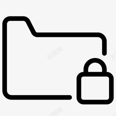 文件夹锁定受保护安全图标图标