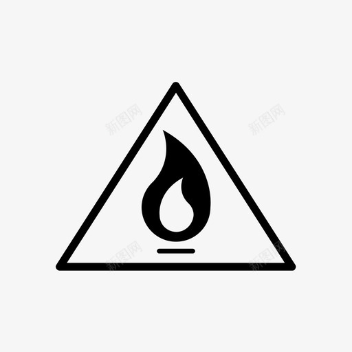 火灾危险警告警告标志图标svg_新图网 https://ixintu.com 火灾危险 火焰 热量 警告 警告标志