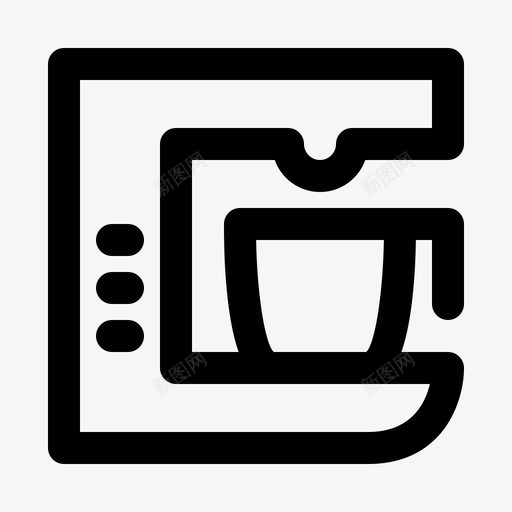 咖啡机家庭自动化家用图标svg_新图网 https://ixintu.com 咖啡机 家庭自动化 家用 技术 智能家居 网络