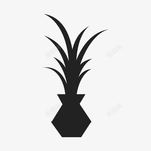 室内植物花瓶图标svg_新图网 https://ixintu.com 室内植物 花瓶