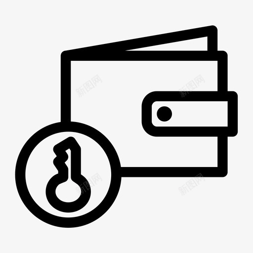 钱包钥匙配件锁图标svg_新图网 https://ixintu.com 配件 钱 钱包钥匙 锁