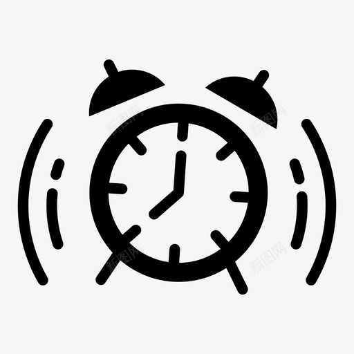 闹钟通知时间表图标svg_新图网 https://ixintu.com 学校 教育 时间表 科学固体 计时器 通知 闹钟